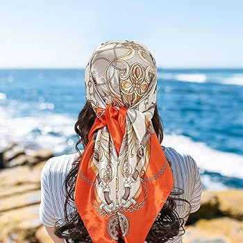 Amazon.com: Women Silk Scarf Large Shawls Headscarf Hair Wraps